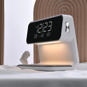 3 In 1 Bedside Lamp Wireless Charging, Alarm Clock.