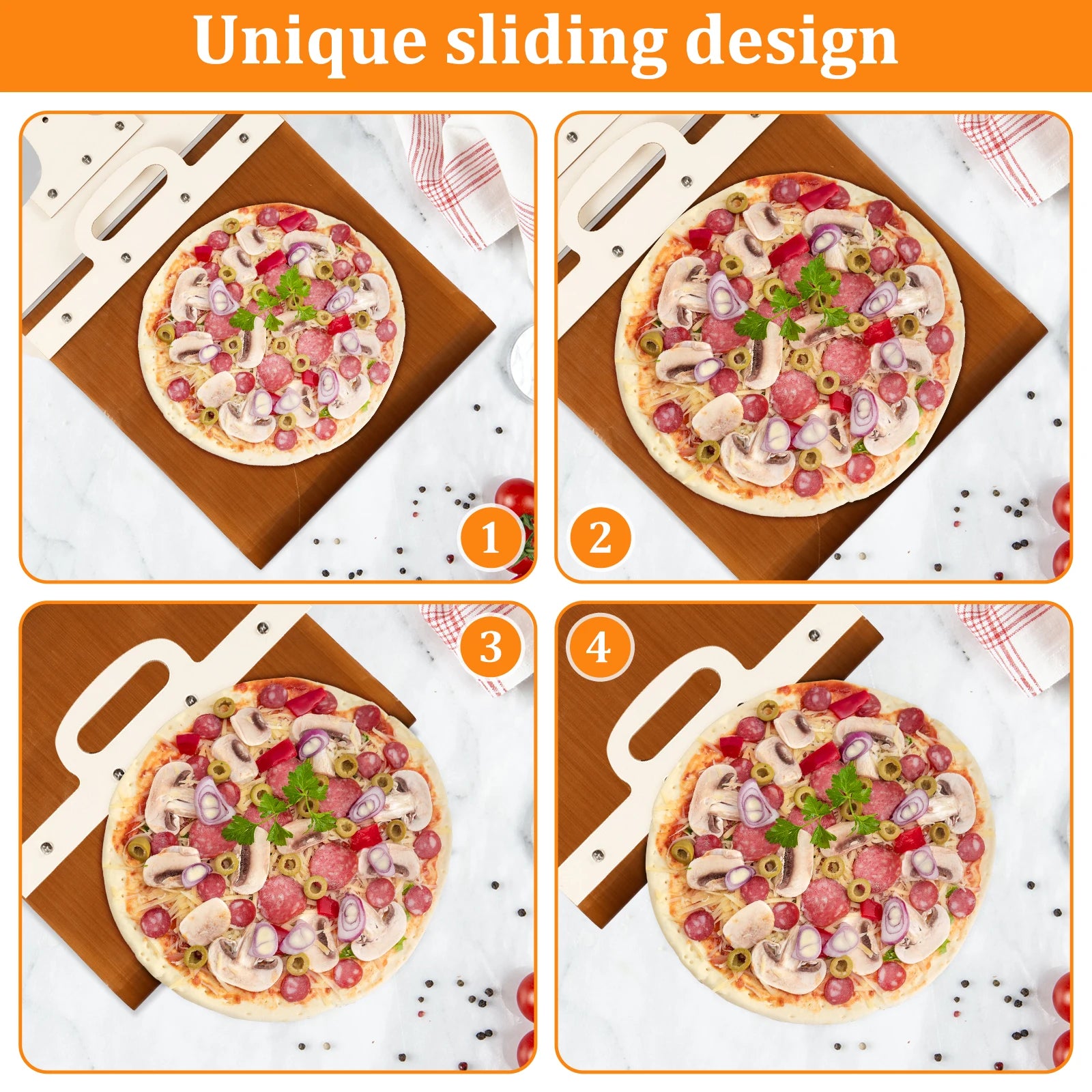 Sliding Pizza Peel Non-Stick Sliding Pizza